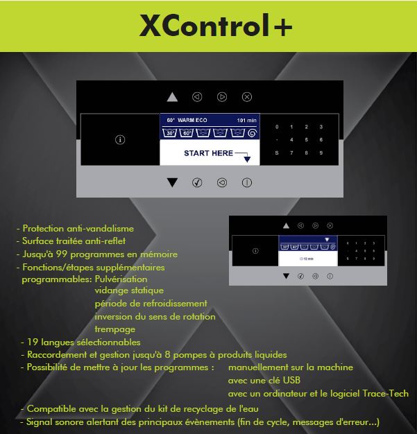Microprocesseur entièrement programmable pour laveuse essoreuse aseptique Primus MXB360
