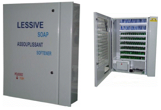 distributeur lessive laverie automatique